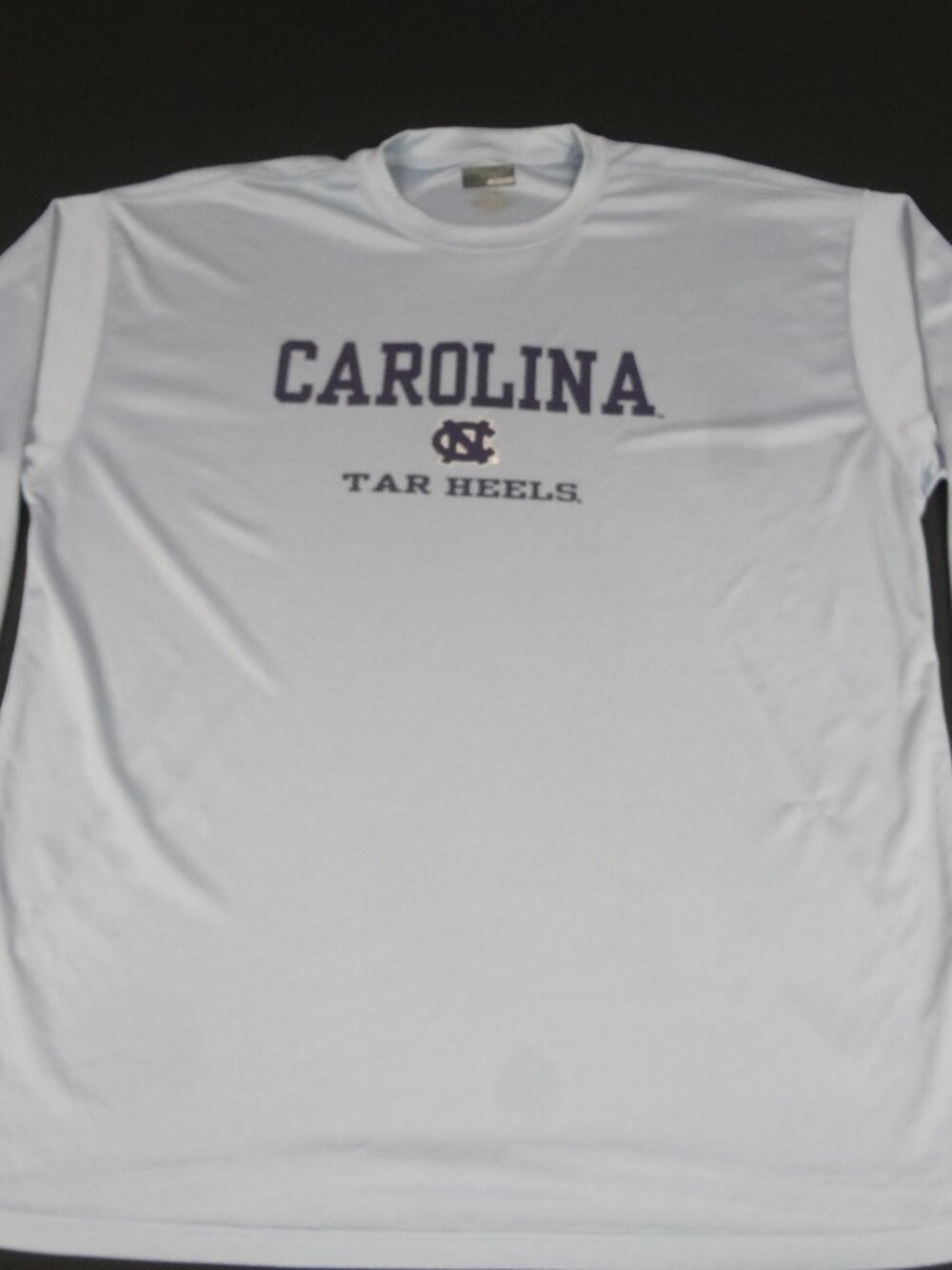MAJESTIC NORTH CAROLINA TAR HEELS LIGHT BLUE LONG SLEEVE ATHLETIC SHIRT 3XT L987
